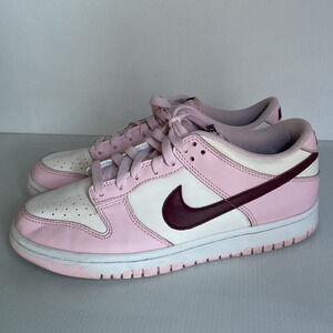 Nike Dunk Low Pink Foam Dark Beetroot White Sneakers Size 7Y Womens 8.5